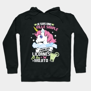 Je Suis Une Fille Simple Unicorn T Shirts Hoodie